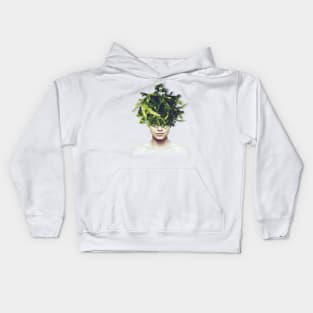 Lettuce head portrait Kids Hoodie